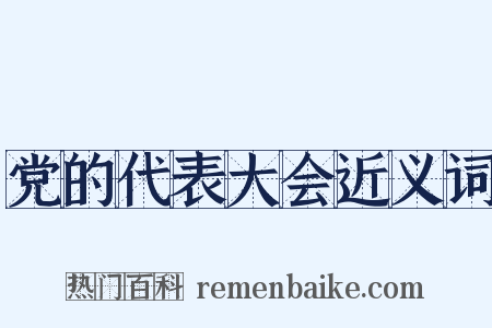 党的代表大会近义词是什么意思的图片